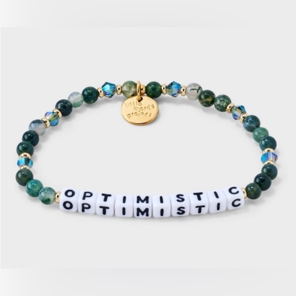 Little Words Project Jewelry - Little Words Project Optimistic Bracelet - Green and Gold